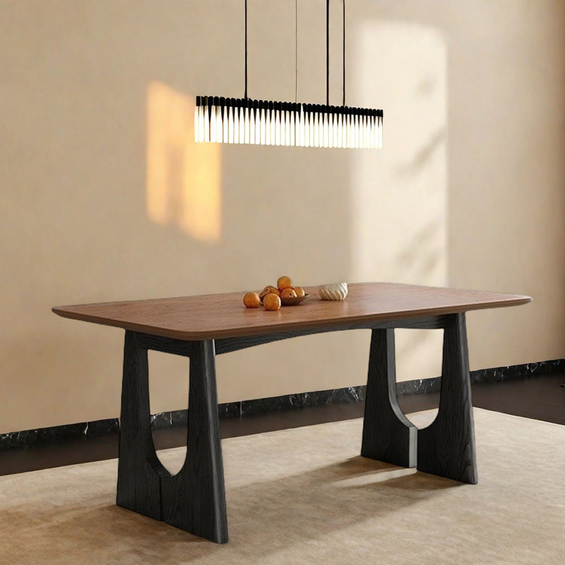 Mid-Century Rectangular Dining Table, 29.5"H x 70.9"L x 35.4"W