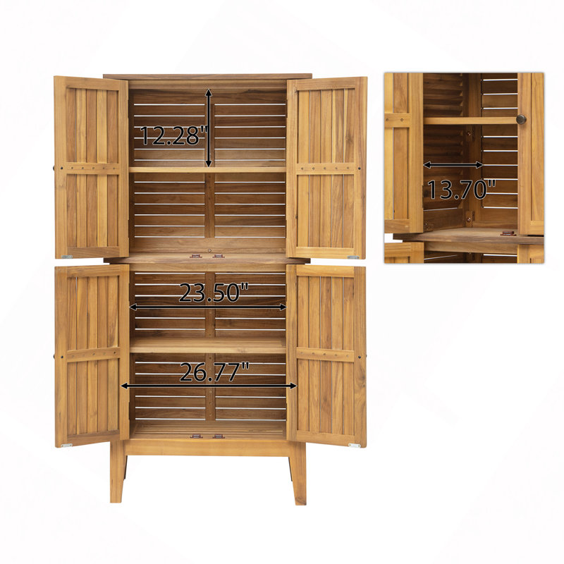 Boîte de terrasse, armoire en bois d'acacia
