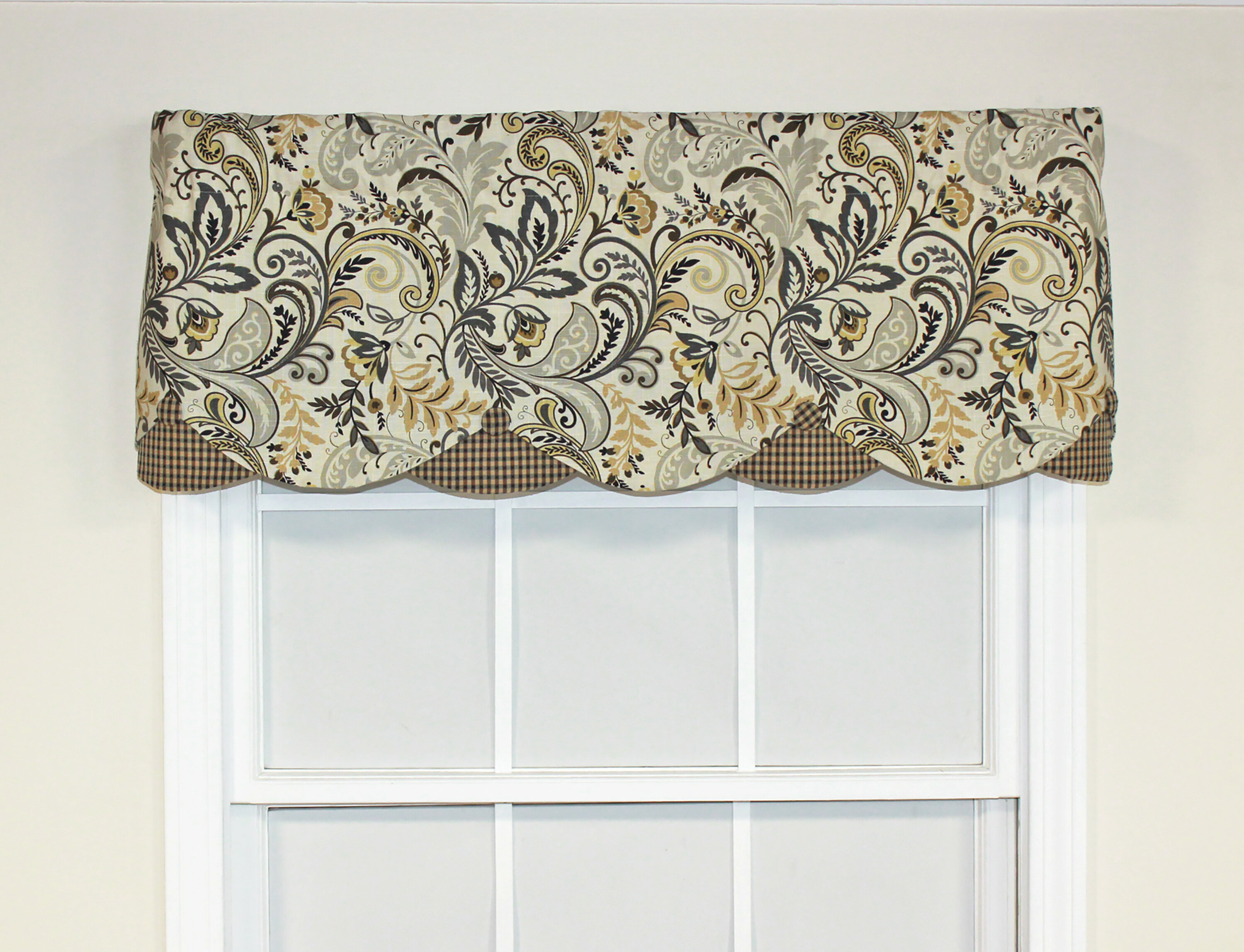 Ophelia (P/Kaufmann Original Fabric) Dunshee Floral Regal 52 Window Valance