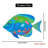 Metal Sea Fish Wall Art Decorations Set Of 4