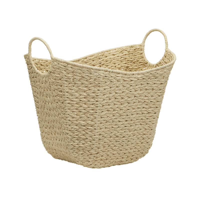 Scoop Basket with Handles, Cream