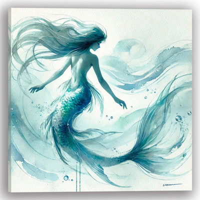 «Mystic Mermaid», art mural sur toile tendue
