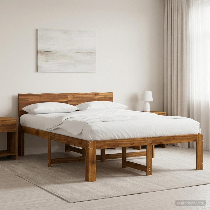 Bed, European Double (140 x 200 cm), Natural