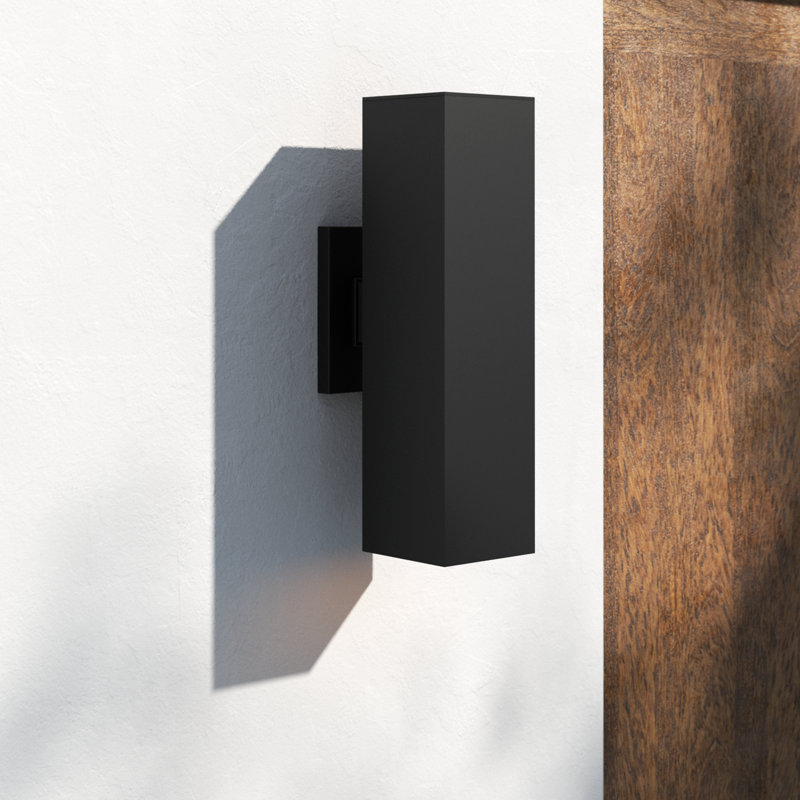 Dyer Aluminum Wall Light, 18.5" H x 5" W x 7.75" D, Black, No