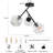 3-Light Modern Sputnik Globe Semi Flush Mount-1377869818