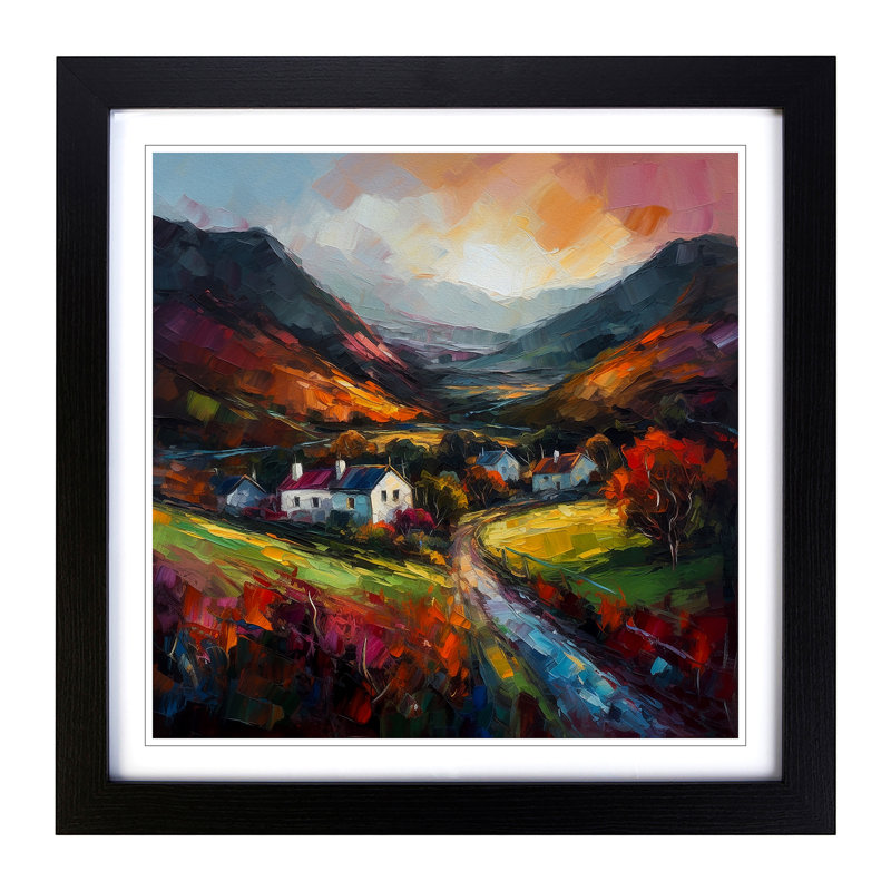 Wales Palette Knife - Framed Print, Black