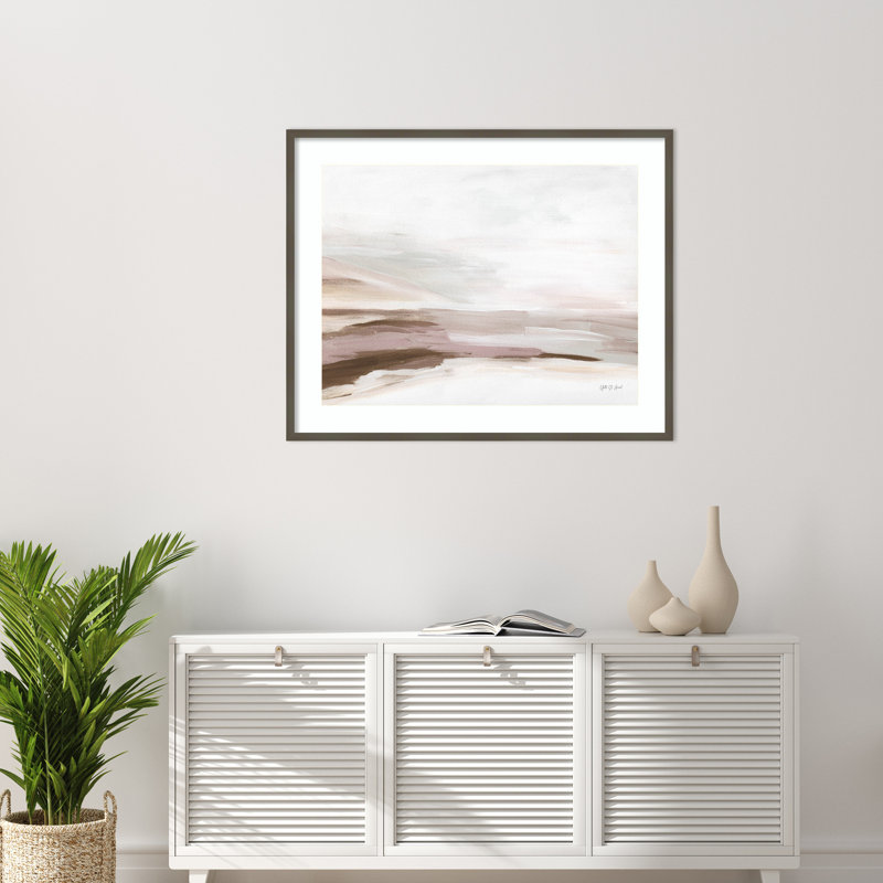 «Dreamy Seascape» par Yvette St. Amant, reproduction d'art encadrée sur bois, H 33 po x l 41 po