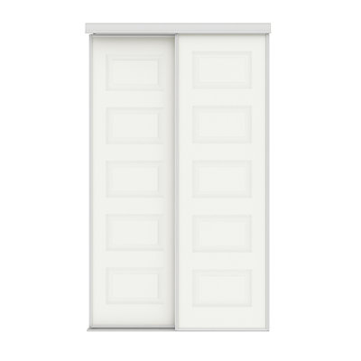 Portes coulissantes à panneaux en bois manufacturé et en métal Rockport