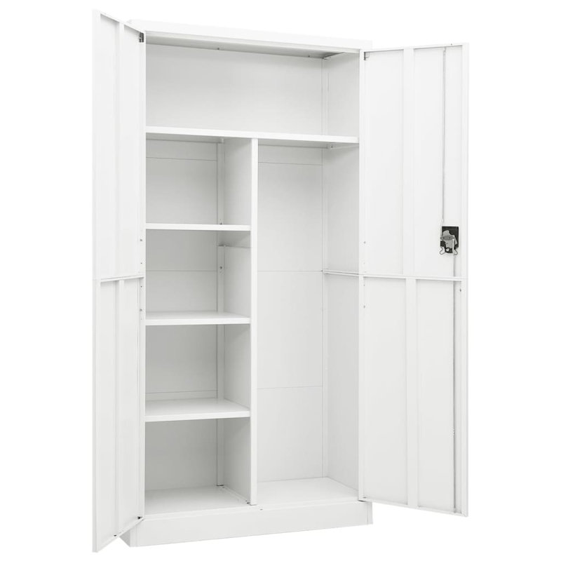 Locker Cabinet 90x40x180 cm Steel, White