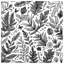 Couvre-lit matelassé noir et blanc Botanical Illustration-126083333