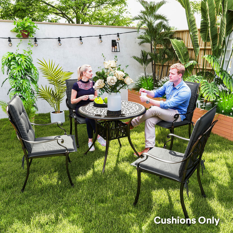 Outdoor Seat Cushion Set, Light Grey