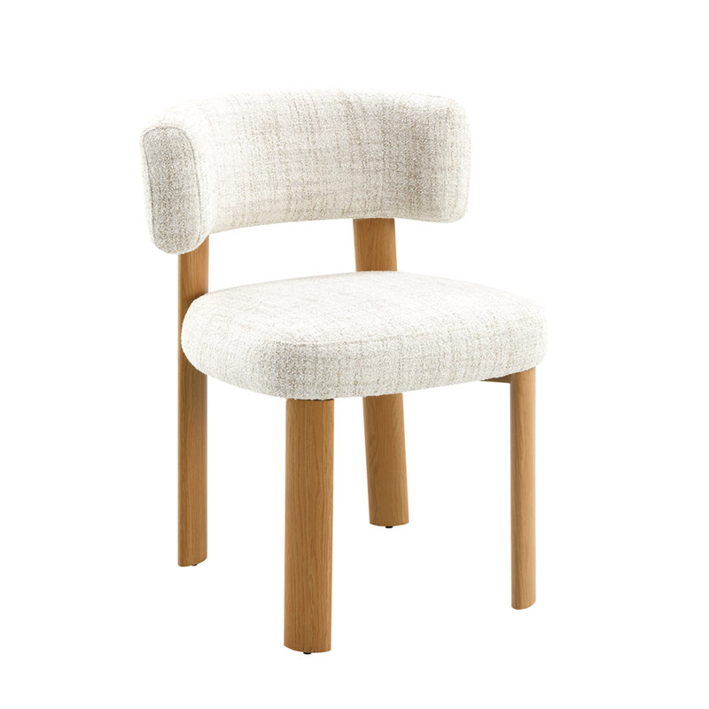 Ogin Beige Chenille & Grey Side Chair (Set of 2)