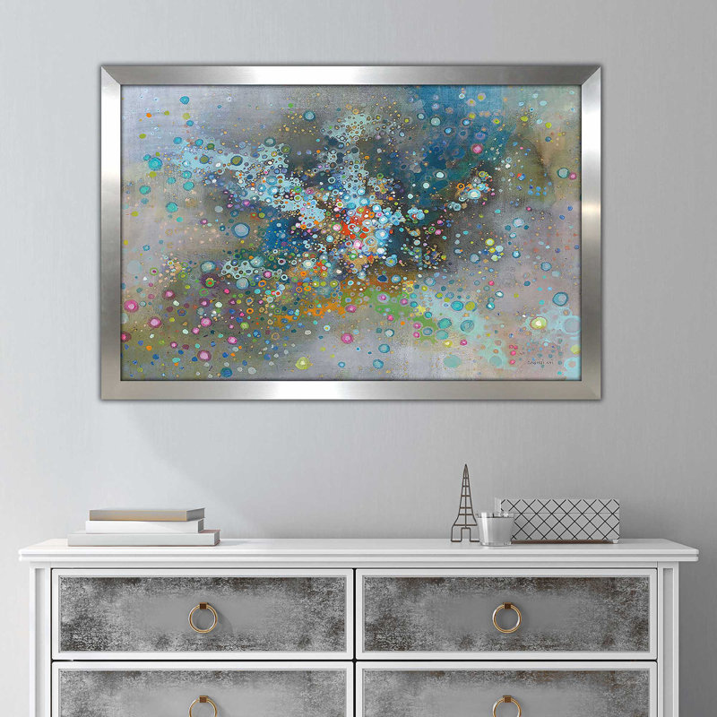 Andromède par Danhui Nai - Peinture, Encadrement argenté, H 27,5 po x l 39,5 po x P 0,75 po
