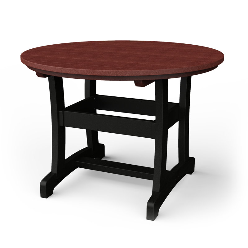 Stella Outdoor Dining Table Yes ,, Cherry Wood/Black, 42" H x 42" W x 42" D
