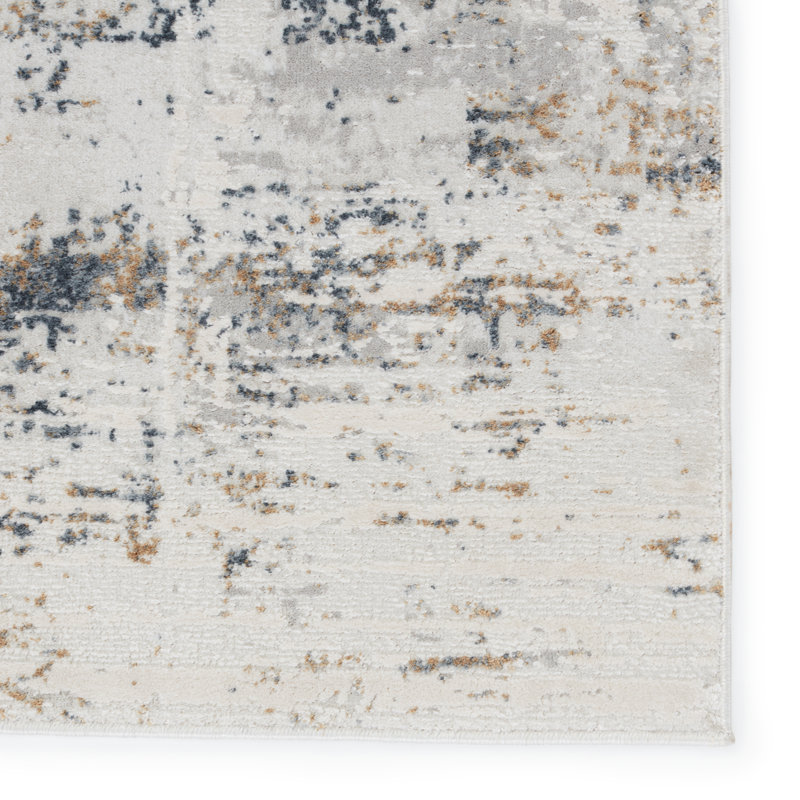 Tapis abstrait gris clair, Rectangle 6 pi 7 po x 9 pi 6 po