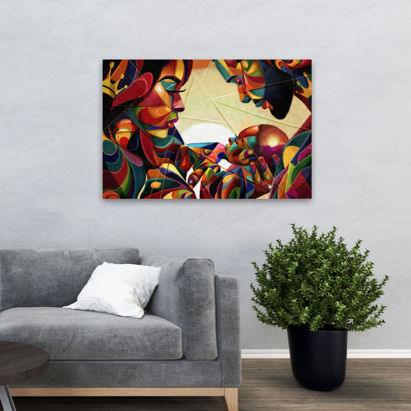 Family Hues - Art figuratif multicultural, H 32 po x l 48 po