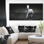 Cheval noir isolé sur noir - impression sur toile tendue-19239101