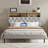 Queen Size Bed Frame with 2-Tier Storage Adjustable Headboard & Charging Station, Solid and Stable, No Box Spring Needed, Noise Free, Easy to Assemble, Gray-292480912