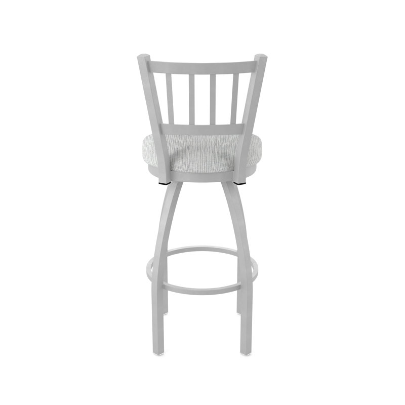 Tabouret pivotant 810 Contessa, Nickel anodisé, Tissu - alpin graphique, Très grand (siège d'une hauteur de 36 po)