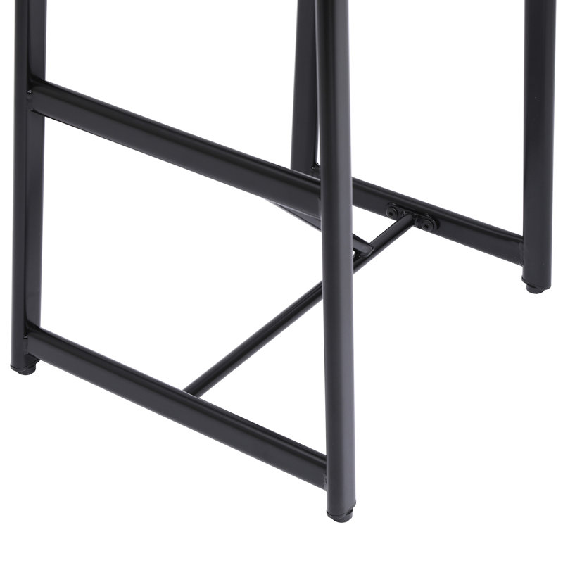3 comptoir en métal avec dossier, ergonomique et stable, comptoir noir et blanc de 3 pieds de 27 po de hauteur