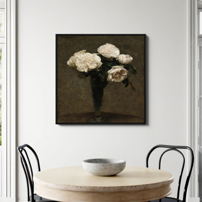 «Roses In A Vase Print» par Henri Fantin Latour