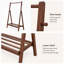 Solid Wood Freestanding 2 - Hook Coat Rack