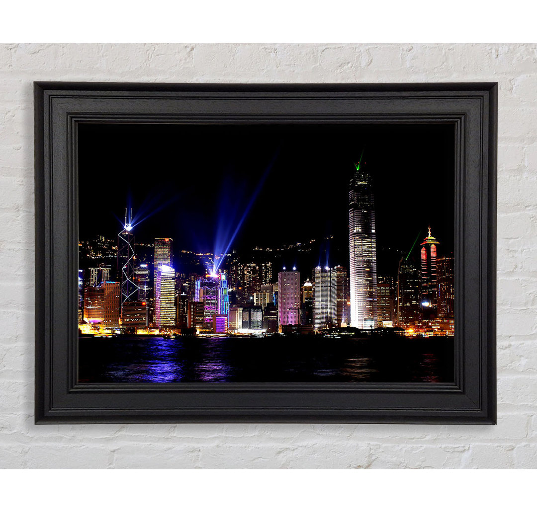 Skyline von Hongkong Gerahmter Druck