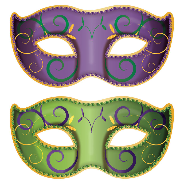Ensemble de accroche de masque en gras 2 pièces jumbo mardi gras
