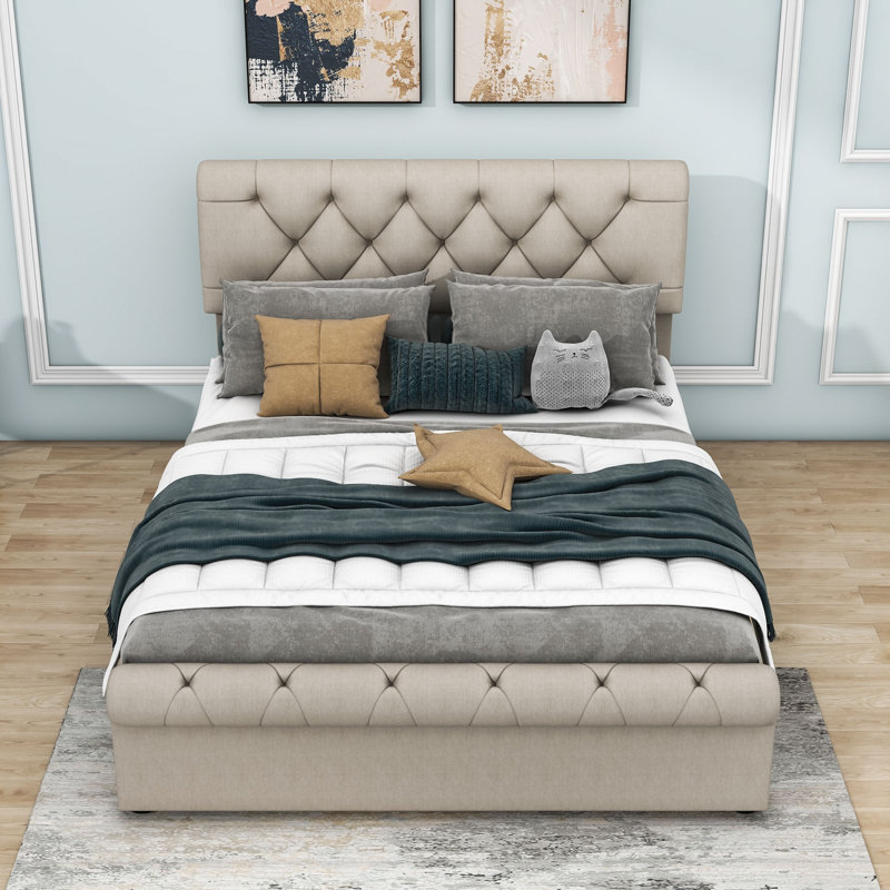 Mariefred Upholstered Storage Bed, 140 x 200cm