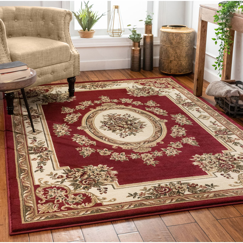 Tapis rouge bourgogne Colindale, Rectangle 7 pi 10 po x 10 pi 6 po