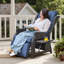 Fauteuil inclinable intérieur / extérieur en osier avec dossier et repose-pieds réglables 1 pièce-14572448