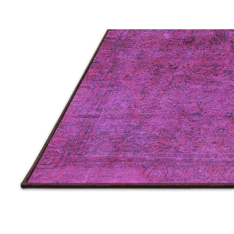 Tapis oriental rose Rosman, Rectangle 5 pi x 7 pi