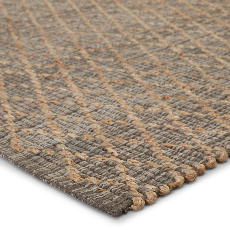 Tapis brun tissé à la main Kraker, Rectangle 2 pi 6 po x 4 pi