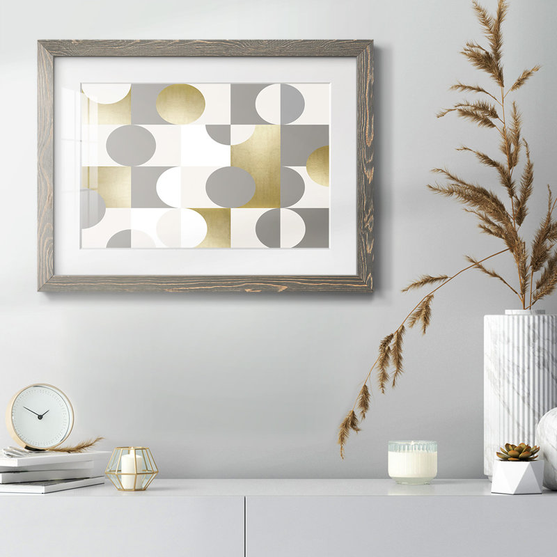 Modern Modern Reflections, encadré sur papier, H 14 po x l 20 po x P 1,5 po, Gris