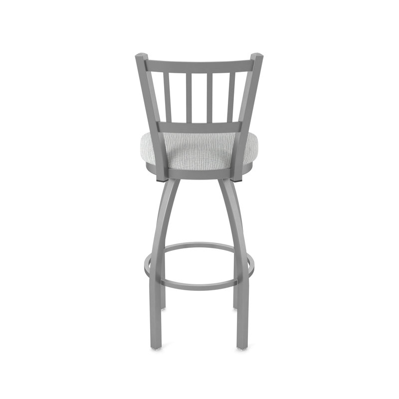 810 Contessa Swivel Stool, Stainless Steel, Fabric-Graph Alpine, Counter Stool (25" Seat Height)