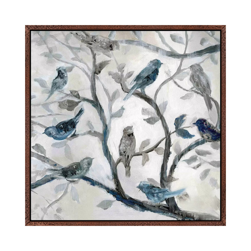Morning Song II by Nan - Painting on Canvas, 66.04 cm H x 66.04 cm W, Classic Brown Wood Framed Canvas