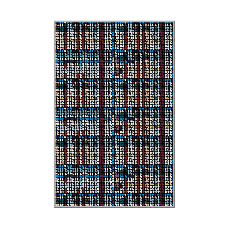 Elegant Hall Carpet, 3D Digital Print Design, 3.9 x 4.9 ft | 100% Polyester, Antibacterial, Non-Slip PVC Dot Underside, Pile Height: 0.04 in, Machine Washable, Perfect for Living Room & Entryway Decor