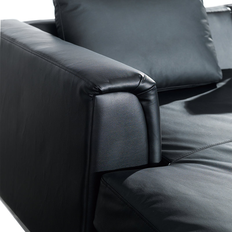 Kenna 4 Seater Corner Sofa , Right, Black
