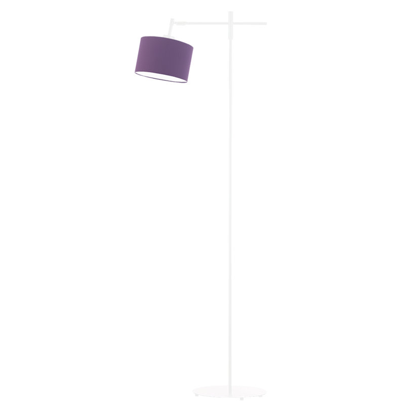Chafton 145cm Brown Accent Floor Lamp, White, Purple