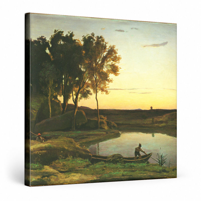 L'étoile du soir (1864) - art mural carré sur toile, 12" W x 12" H