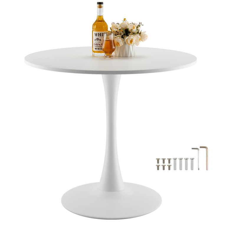 Table de salle à manger ronde 31,5 po en bois pour 2 à 4 personnes (table seulement)