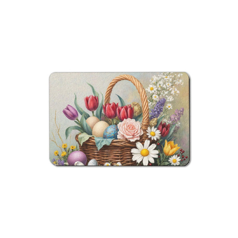 Easter Basket with Tulips Bath Mat, 36 x 24 inch