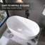 Baignoire autoportante ovale Fslefay 51'' en acrylique avec trop-plein