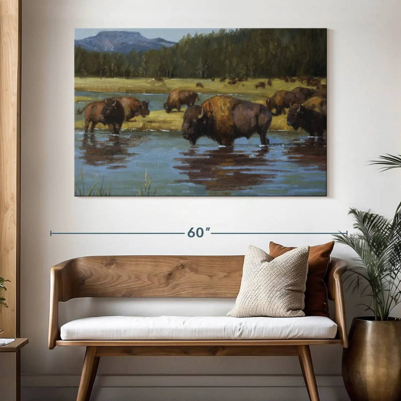 Buffalo Crossing, 34" H x 51" W