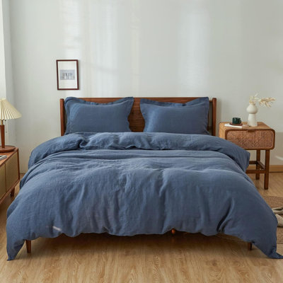 Ensemble de housse de couette 100% lin