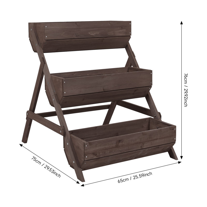 Wood Planter Box, Brown