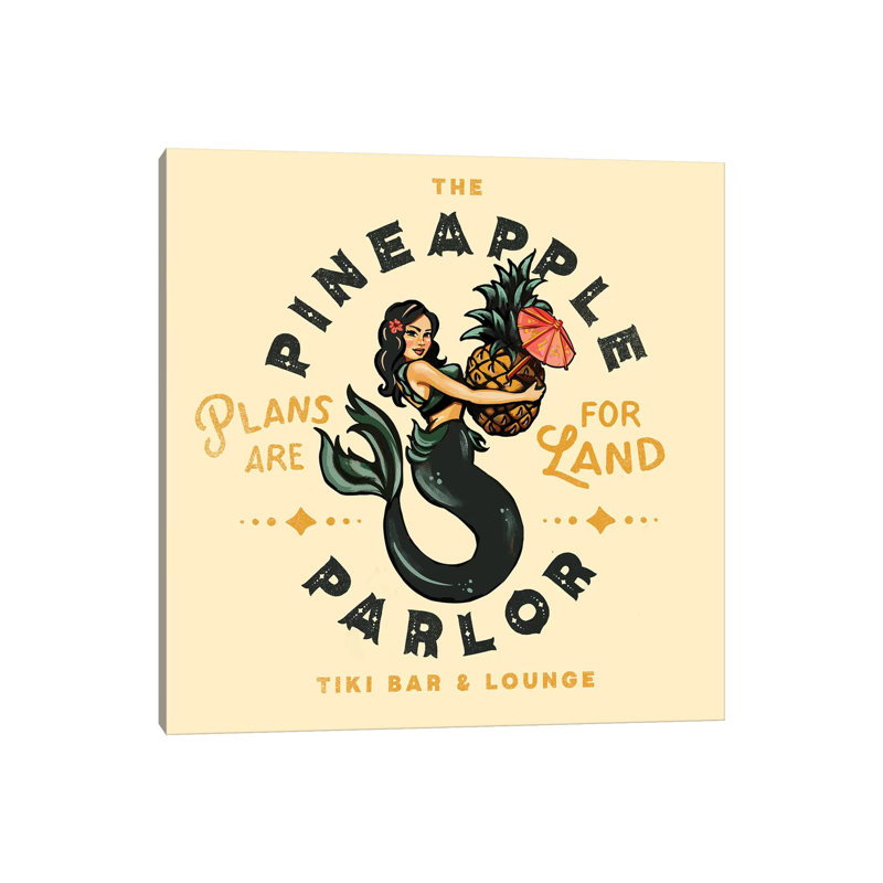 Pineapple Parlor by The Whiskey Ginger - Wrapped Canvas Print, 93.98 cm H x 93.98 cm W