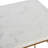 Libertine Genuine Marble and Metal End Table with Glass Storage Shelf-63189042