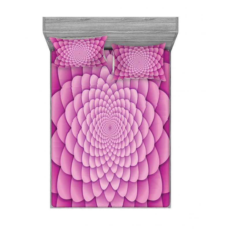 Microfiber Fitted Sheet, Full/Double Fitted Sheet with 2 Pillowcases