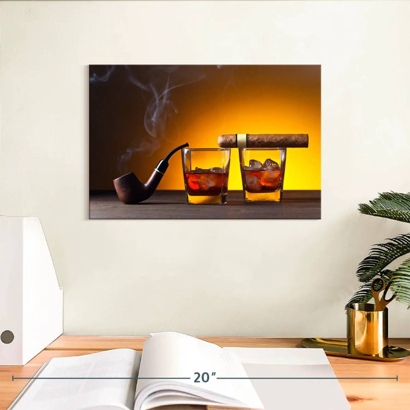 Senne fumée et whisky, H 8 po x l 12 po